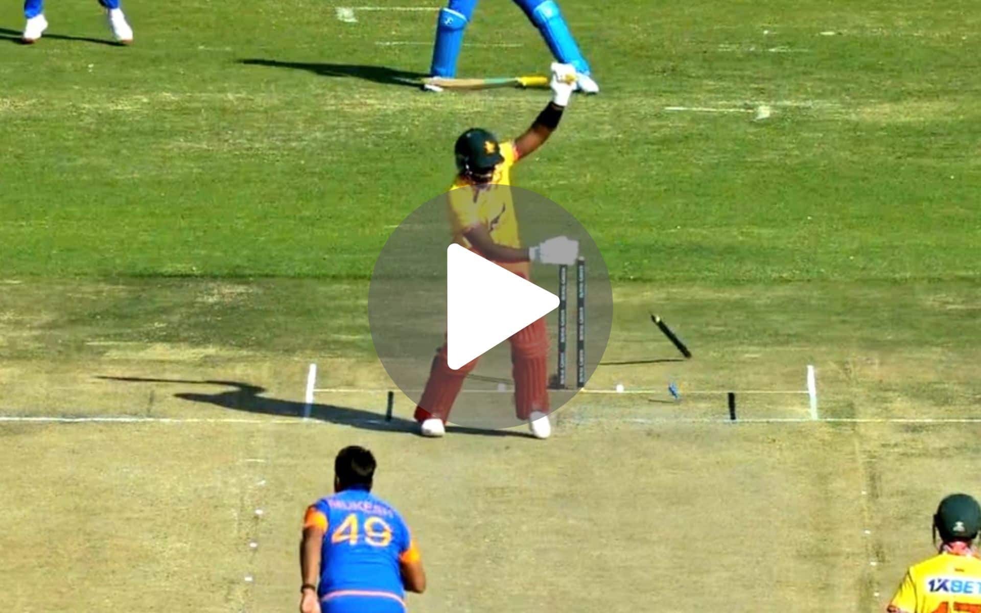 [Watch] Mukesh Kumar's Bhuvneshwar Kumar-Esque InSwinger Uproots Zimbabwe Batter's Off-Stump